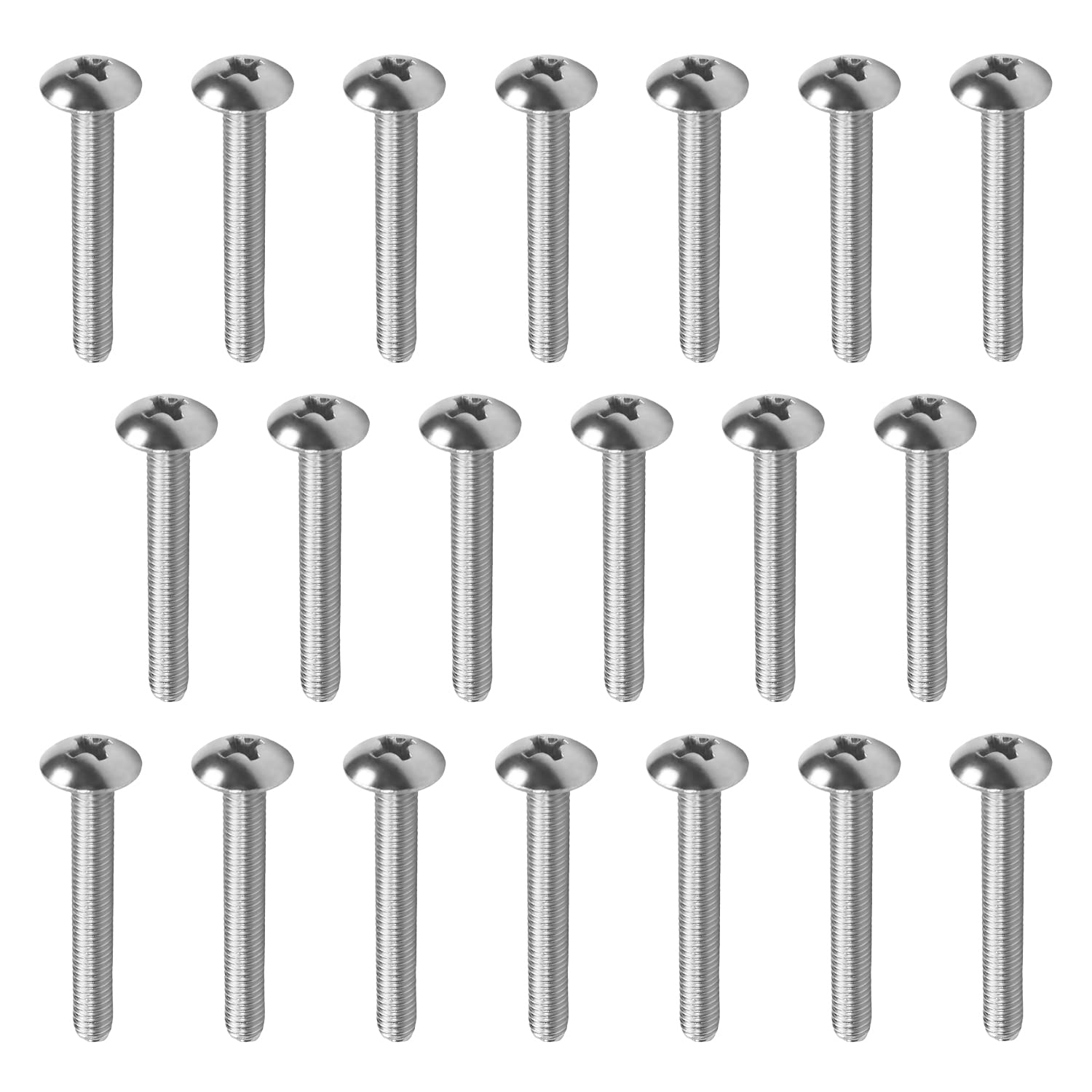 MroMax 30Pcs M4 x 30mm Truss Head Phillips Machine