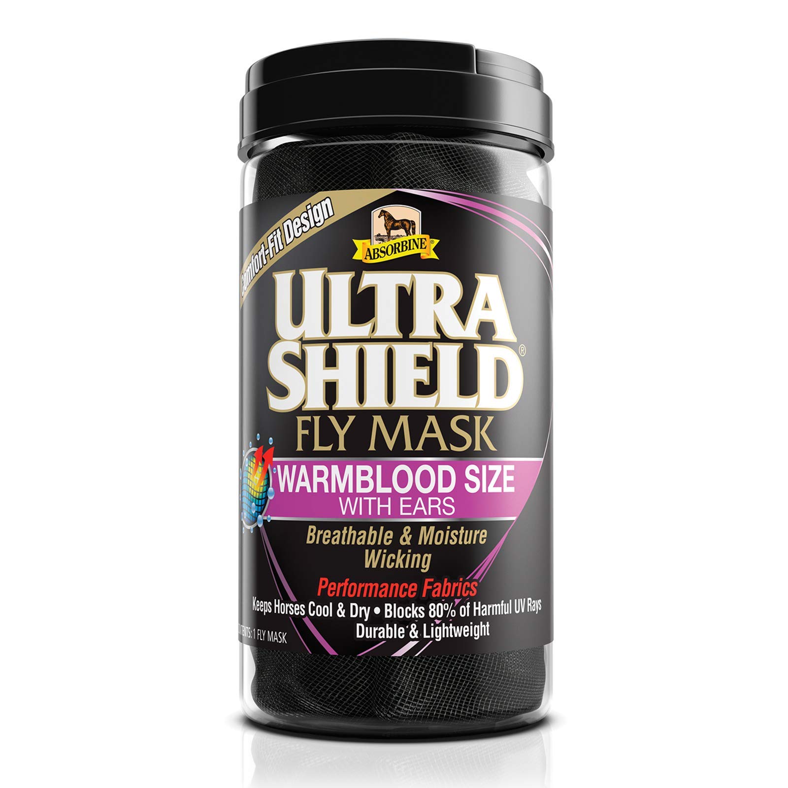 Absorbine UltraShield Fly Mask - With Ears, Warmblood