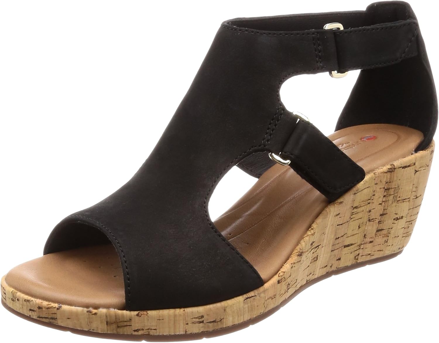 Clarks Women�s Un Plaza Ankle Strap Sandals, Black (Black Clarks Women�s Un Plaza Ankle Strap Sandals, Black (Black