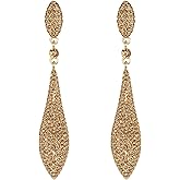 EVER FAITH Austrian Crystal Wedding Prom Jewelry Double Waterdrop Bridal Party Pierced Dangle Earrings for Women