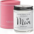Aujzoo New Mom Gifts for Women, Pregnancy Gifts for Expecting Moms, Pregnant Wife Gifts, First Time Mom to Be Gift -Lavender Scented Natural Soy Wax Candles 7OZ, White, AZSCGA15-C-LAV