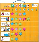 Fiesta Crafts Magnetic Star Reward Chart Kids Toddler Activity Board Behaviour view 3