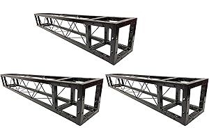 CEDARSLINK Three (3) 1.5 Meter 4.92 ft. Square 8"x8" Black Trussing Box Truss Section Bolted