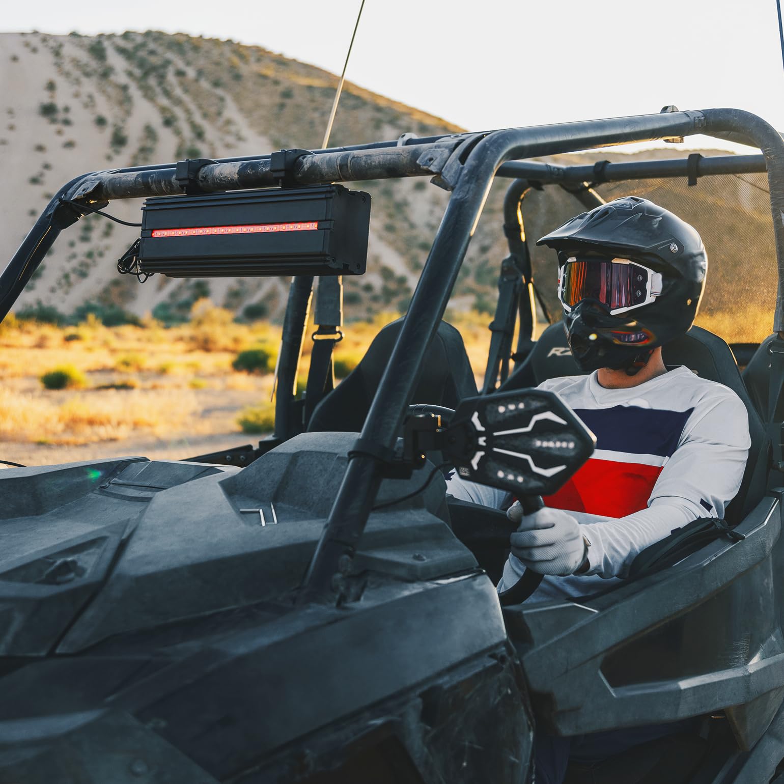 KEMIMOTO UTV Sound Bar 16 Inch ATV SoundBar Golf Cart Sound Bar SXS Speakers Bluetooth-Compatible with Multicolor LED Lighting Compatible with Polaris RZR Can-Am Defender Maverick X3 CFMOTO ZFORCE