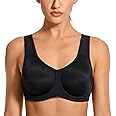 SYROKAN Women's Max Control Underwire Sports Bra High Impact Plus Size with Adjustable Straps