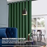 Deconovo Eyelet Blackout Thermal Curtain Dark Forest 100 x 84 in view 5