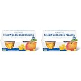 Amazon Fresh, Yellow Cling Diced Peaches in Fruit Juice, 4 Oz Bowls (Previously Happy Belly, Packaging May Vary) (Pack of 8)