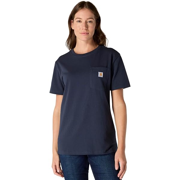 Next Level Unisex Pocket Crewneck T-Shirt 2XL - Midnight Navy, Comfort Fit, Left Chest Pocket - View #13