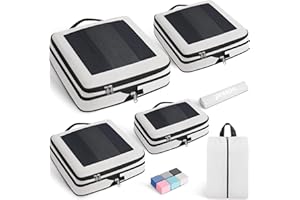 Prezon 8 Set/6 Set/4 Set Compression Packing Cubes for Travel, Lightweight Vacation Travel Essentials, Travel Accessories for Suitcase Organizer Bags Set, Durable Luggage Organizer Travel Bags