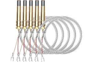 Pontuss 750mv Thermopile 36" 60125501 Thermopile Millivolt, Aluminum Thermopile Generator for Deep Fryer/Gas Range Heating, Oven Water Heater/Frying Furnace Thermopile-5PCS