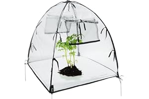 FCIHROSITCE Winter Plant Tent Freeze Protection, Waterproof Clear Plant Cover for Outdoor Garden Seedling Potted Plants (71cm