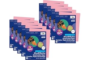 Prang Lot de 10 paquets de papier de construction, rose, 22,9 x 30,5 cm, 50 feuilles par paquet