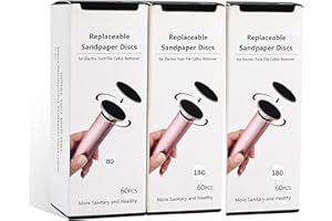 180pcs Replacement Sandpaper Disk Discs Self Adhesive Sanding Pads for Foot File Callus Remover Pedicure Tools (Grit 80+180+2