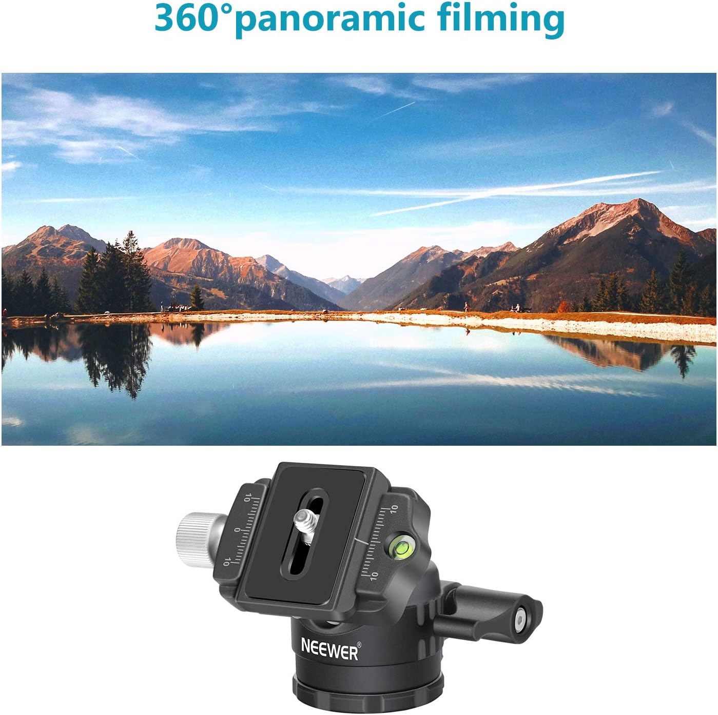 Neewer Low-Profile Ball Head 360 Degree Rotatable Tripod Head for DSLR Cameras Tripods Monopods : Camera & Photo