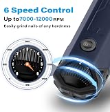 Casfuy 6-Speed Dog Nail Grinder Newest Enhanced Quiet USB Rechargeable view 2