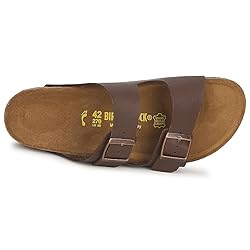 Birkenstock Men's Mules Sandals, Dark Brown, 8 Narrow