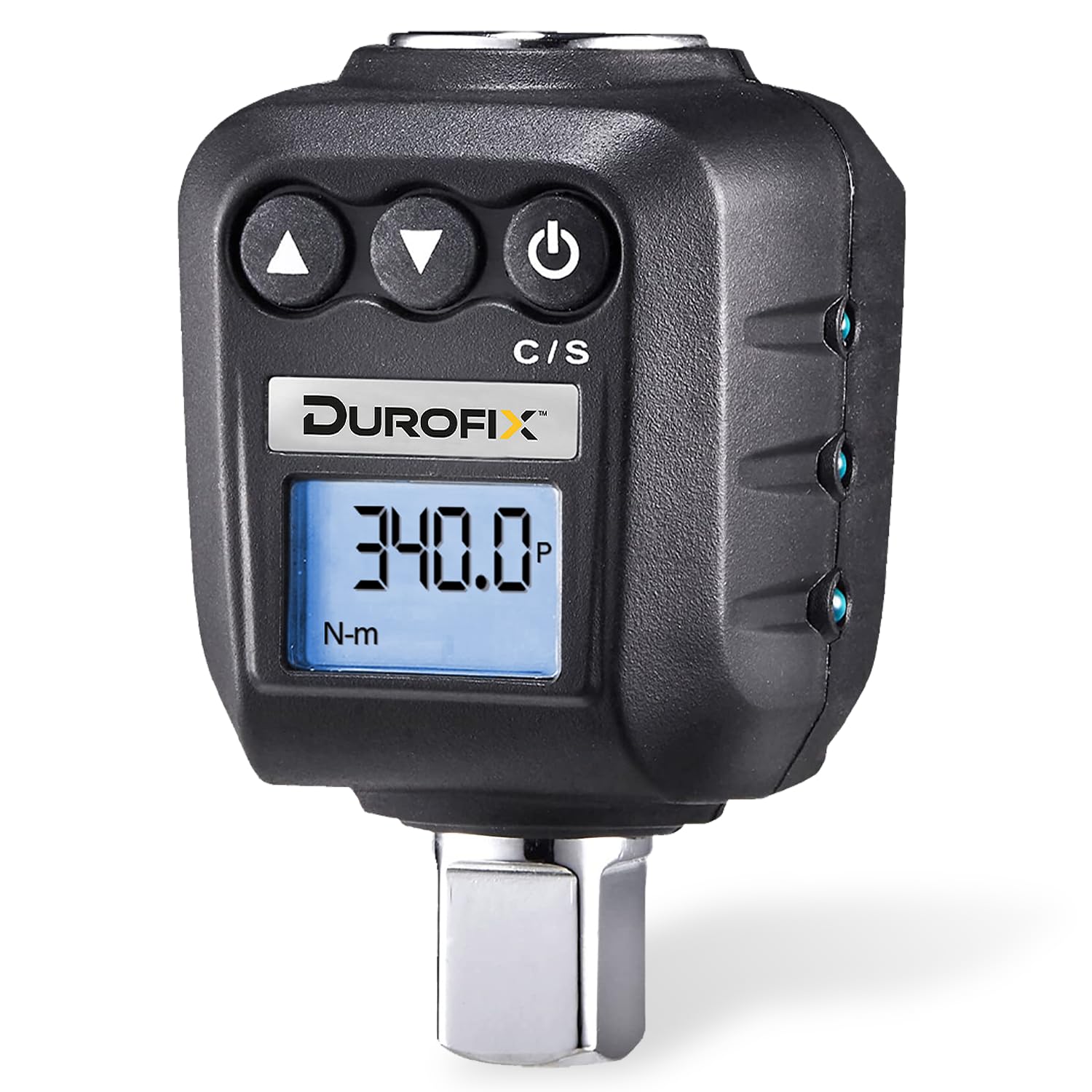 Durofix RM602-4A 1/2” Digital Torque Adapter (34-340 Nm) with Buzzer, LED Flash Notification, Protective Case & ISO 6789 Standards with Certificate of Calibration