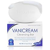 Vanicream Cleansing Bar, Gentle Body &amp; Facial Cleanser, 3.9 Oz, Pack of 12 | Formulated without Common Irritants for Sensitive Skin, Non-Drying, Removes Dirt &amp; Excess Oils, Non-Comedogenic