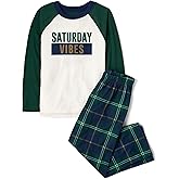 The Children's Place boys Long Sleeve Top and Pants 2 Piece Pajama Set