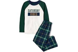 The Children's Place boys Long Sleeve Top and Pants 2 Piece Pajama Set