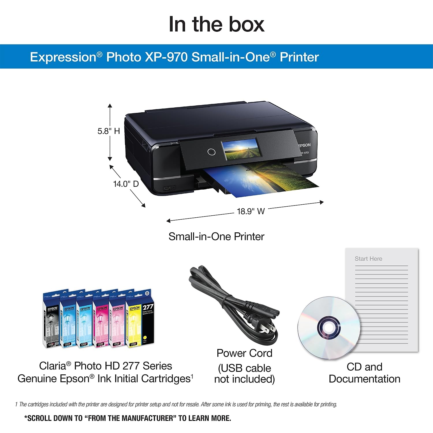 Xp 970 Printer Mua Epson Expression Photo XP-970 Wireless Color Photo Printer with ...