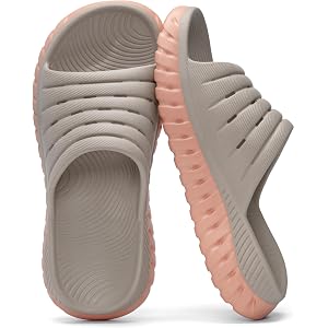 Tmaza Women Recovery Slides Sandals Arch Support Summer Sports Walking | Water-Resistant Open Toe Slip on Shoes EVA Non-Slip