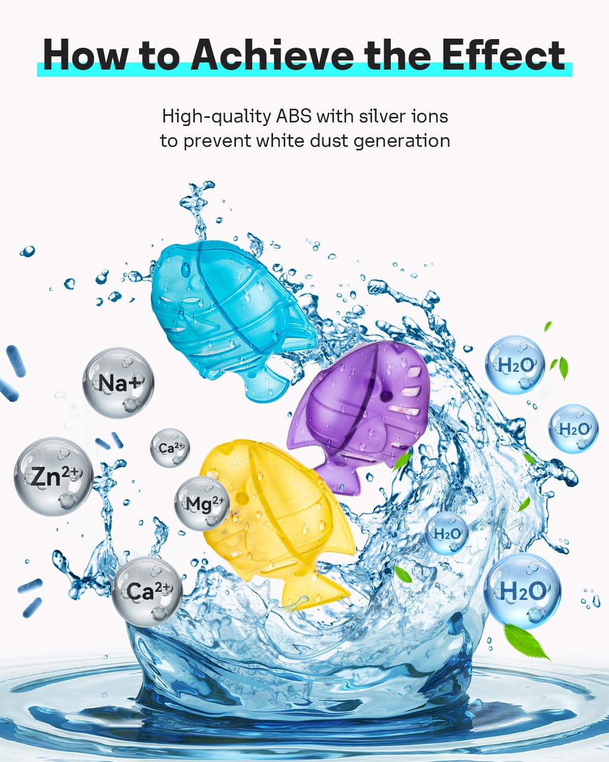 Leemone Humidifier Cleaning Fish for Humidifiers & Fish Tanks, 10 Pack Humidifier Cleaner, Purifies Water, Prevents Hard Water Build Up, Eliminates White Dust Odours
