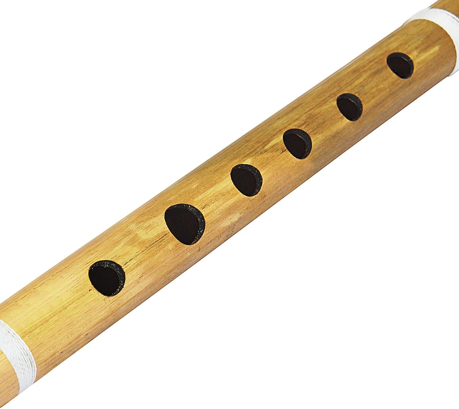 Unique Birthday Gift Ideas 14 Inch Authentic Indian Wooden Bamboo Flute in 'B' Key Fipple Woodwind Musical Instrument Recorder Traditional Bansuri Hand Crafted Novelty Gifts Men Women Kids - Image 3