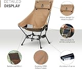 OneTigris Camping Chair with Detachable Cushion 150 kg Capacity view 4