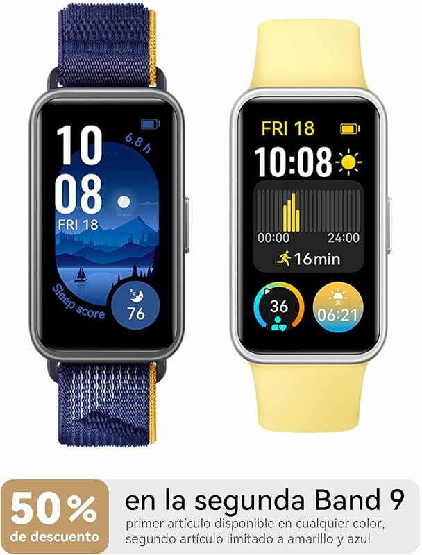 Band 9, 1.47”AMOLED, Larga Duración de 2 Semanas, Rosa
