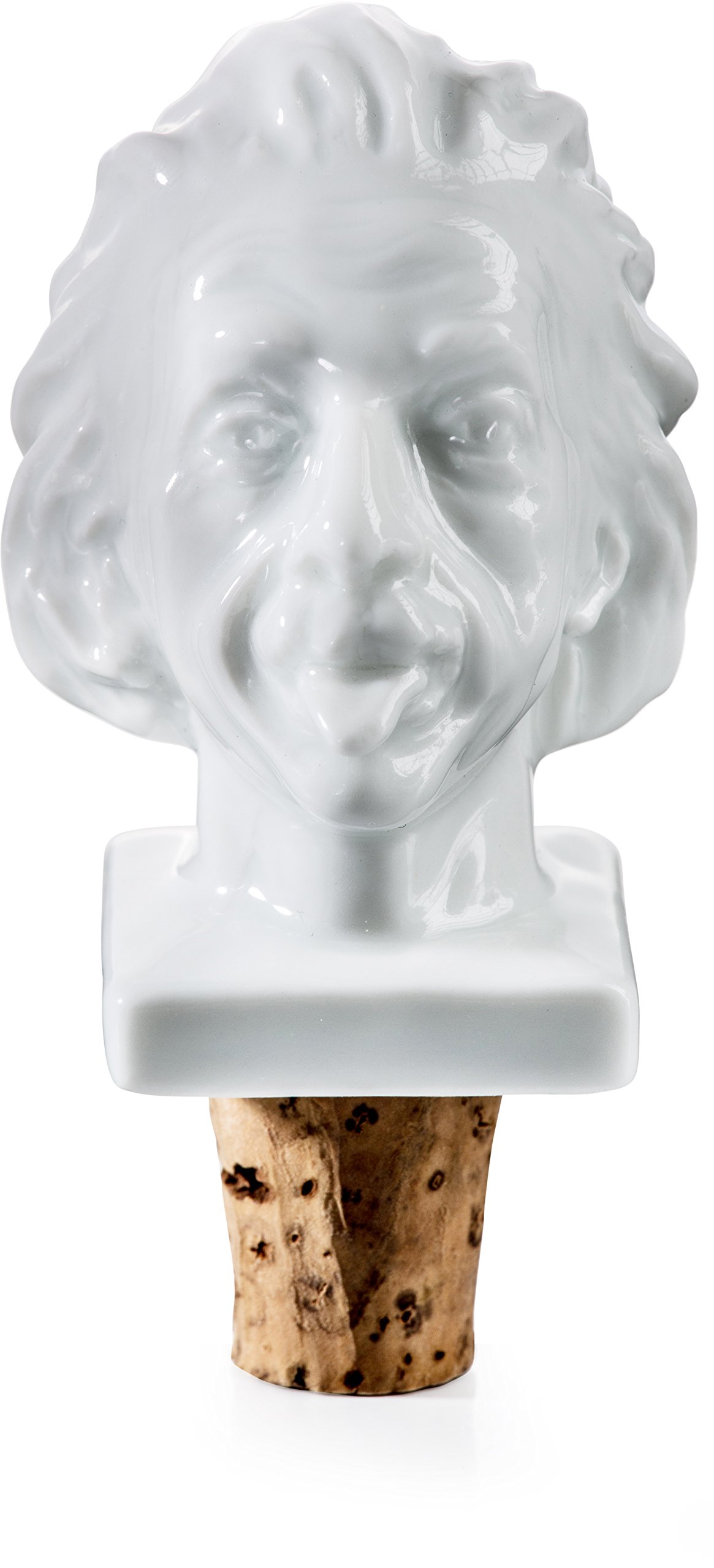 DONKEY Products - Drink With Gandhi, Portrait Cork | Practical Fastening with Porcelain Head of Gandhi For Open Bottle Drink With Einstein