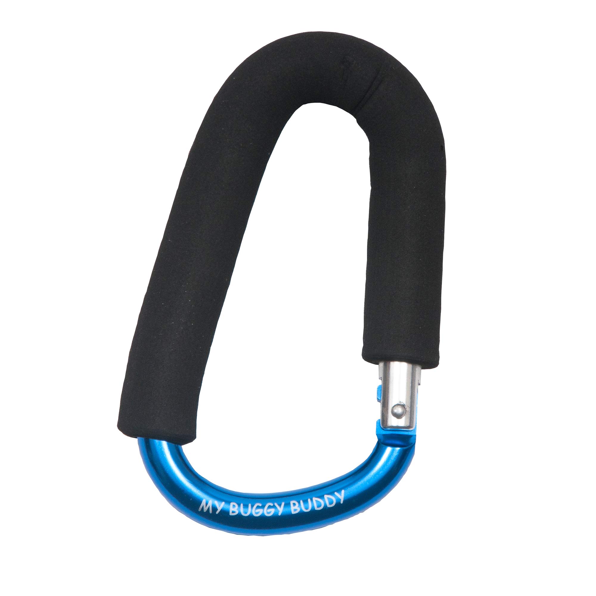 My Buggy Buddy Clip, Hook or Carabiner for Pram/Stroller/Pushchair, Foam Coating to Prevent Damage, Can Hold Up To 4 kgs, Blue