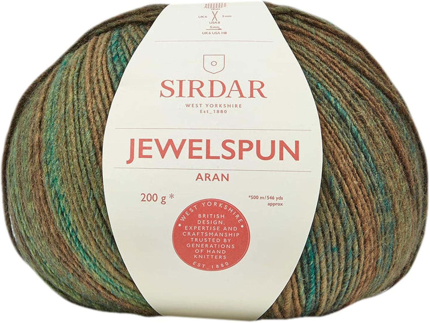 Sirdar Jewelspun Aran, Golden Green (845), 200g