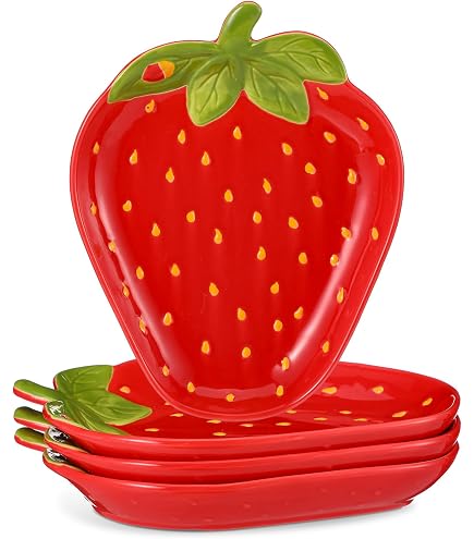 Amazon.com: Mud Pie Strawberry Appetizer Set; Plate Approx 7
