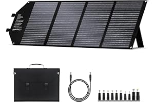 SINKEU 100W Portable Solar Panel for Power Station Generator, iPhone, Galaxy, Tablets, Foldable Solar Charger with USB QC 3.0/USB C/18V DC, IPX4 Waterproof Solar Panels for Camping Outdoor Van RV Trip