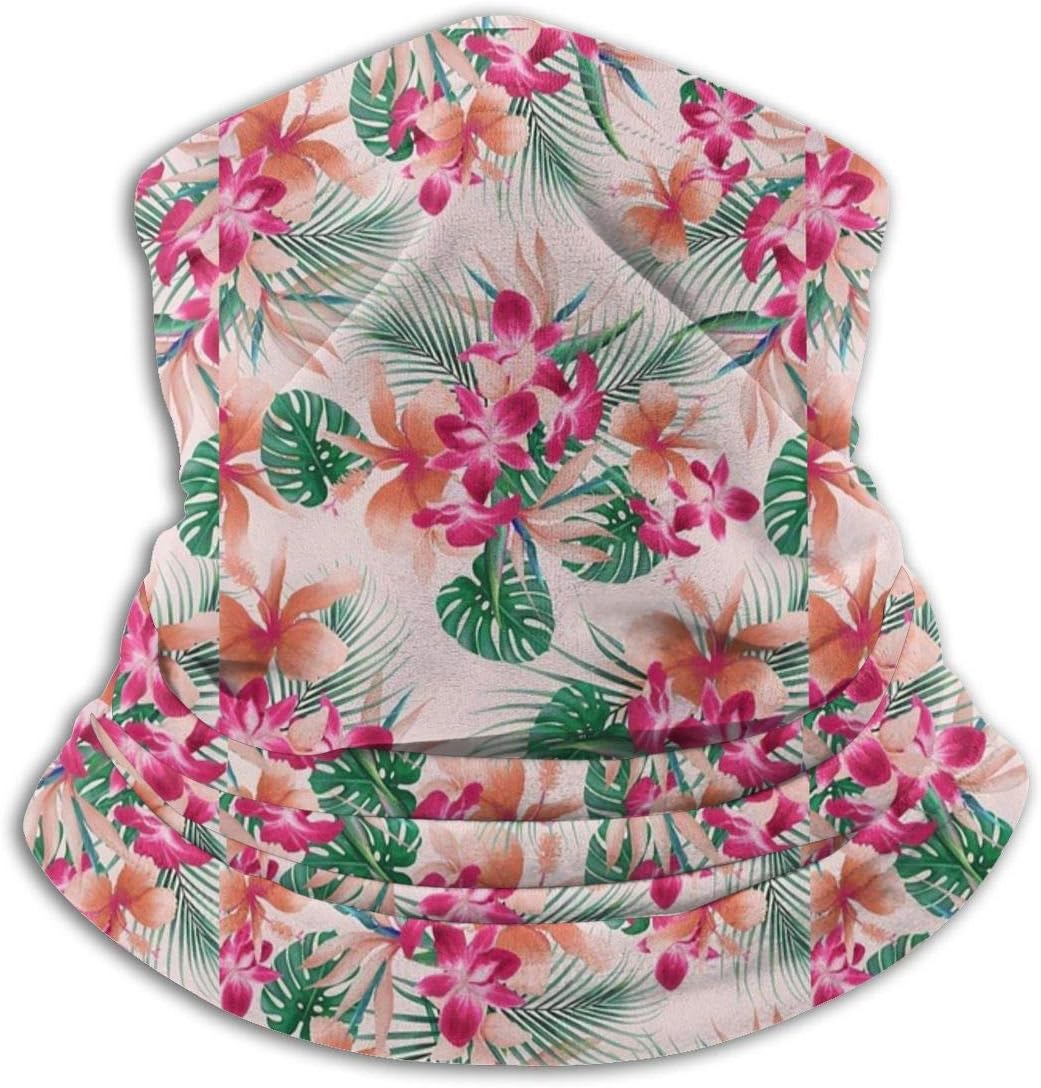Face Mask Custom Style Flowers Colorful 3D Seamless Half Face Bandanas Balaclava