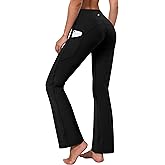 BUBBLELIME 29"/31"/33"/35"/37" 3 Styles Women's High Waist Bootcut Yoga Pants Basic/Side Pockets Tummy Control Workout Flared