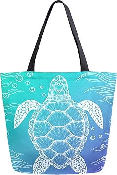sea turtle beach bag