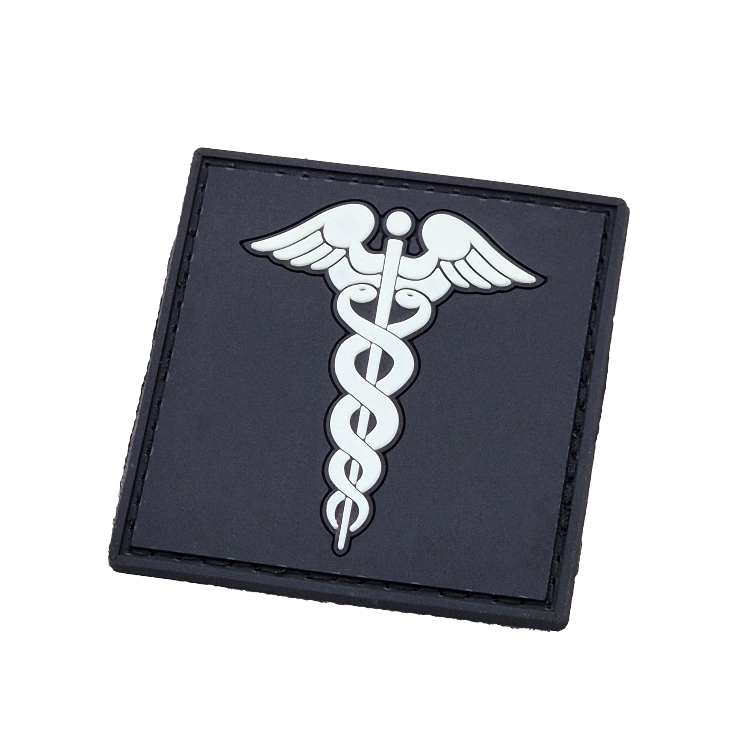 Caduceus Medic PVC Patch Compatible with Velcro Patches for Hats, Tactical Patches, Molle Accessories Military, Backpack, Patches for Backpacks