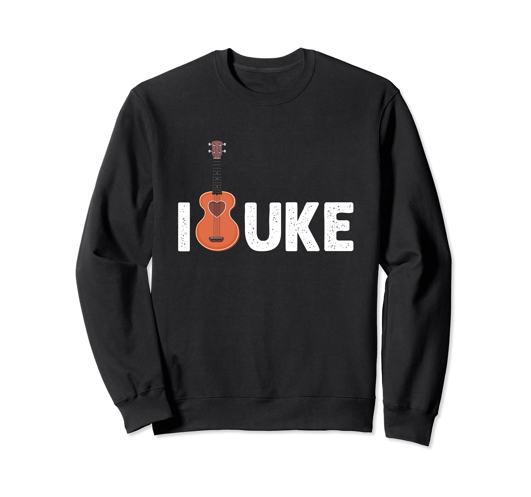 I Love Uke Heart Hawaiian Acoustic Musician Guitar Hawaii Sweatshirt