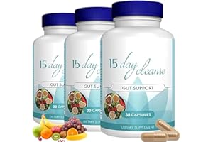 FZBYYLSRG 15 Day Gut Cleanse 3Pack, Colon Broom Support, Detox Cleanse with Senna, Cascara Sagrada & Psyllium Husk, for Men and Women, Total 90 Capsules