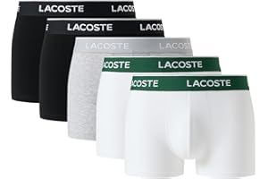 Lacoste mens Cotton Stretch Essentials Trunks, 5-pack (Amazon Exclusives)