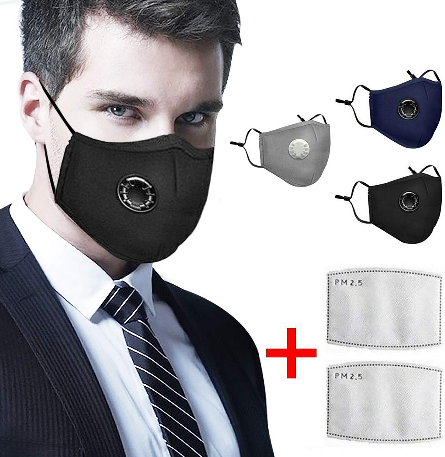 Anti PM2.5 Breathing Mask Cotton Haze Valve Anti-dust Mouth Healthy Mask Activated Carbon Filter Respirator Mouth-Muffle Mask