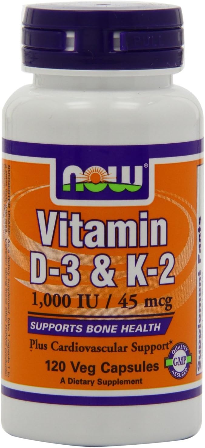 Now Foods Vitamin D3 & K2 1000 IU/ K2 45mcg DailyNutriPlus LLC
