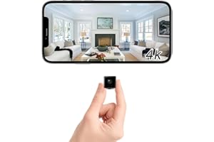 RXIMA Mini Security Camera, 4K WiFi Wireless Camera Small Portable HD Nanny Cam with Motion Detection, Cloud & SD Storage, Night Vision Micro Cameras for Home Office Car Pet Baby Indoor & Outdoor