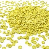 Honkoolly 4000 Pieces Yellow Polymer Clay Beads Heishi Beads for DIY Jewelry Making Bracelets Necklace Earring,6mm