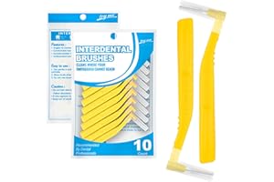 20 Pieces Interdental Brushes, Soft Dental Brushes for Teeth and Gums, Gap Brush with Non-Slip Handle, Angled Head Tooth Pick