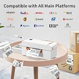 JADENS Bluetooth Thermal Label Printer 4x6 203DPI for Shipping view 3