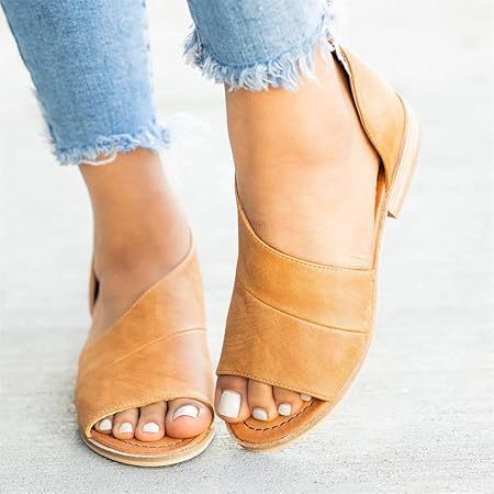 open toe flat shoes uk