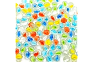 VEALIZUU 1000 PCS Marbles Bulk, 0.63 Inch Cat Eye Marbles with 6 Colors for DIY Home Decoration Gift Chinese Checkers Game Retro Game